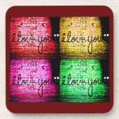 Dessous-de-verre Pop Art Graffiti Love Wall (Devant)