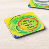 Dessous-de-verre Pop art psychédélique rétro découpe Citrus (Côté gauche)