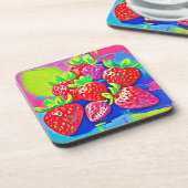 Dessous-de-verre Pop Art Strawberry (Côté gauche)