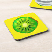 Dessous-de-verre Pop art vif kiwi fruit original aquarelle (Côté gauche)