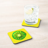 Dessous-de-verre Pop art vif kiwi fruit original aquarelle (Côté Droit)