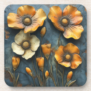 Dessous-de-verre Poppies botaniques de Californie