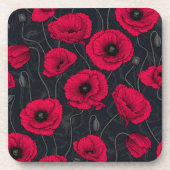 Dessous-de-verre Poppies rouges (Devant)