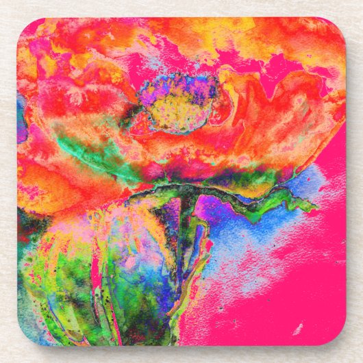 Dessous-de-verre Poppy Red Solar (Devant)