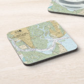 Dessous-de-verre Port de St Simons Sound Brunswick et rivière Turtl (Côté gauche)