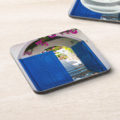 Dessous-de-verre Porte bleue de style grec et turc (Côté gauche)