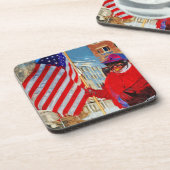 Dessous-de-verre Porteur de drapeau à cheval (Côté gauche)