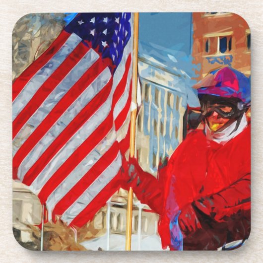 Dessous-de-verre Porteur de drapeau à cheval (Devant)