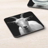 Dessous-de-verre Portrait de chèvre en noir et blanc (Côté gauche)