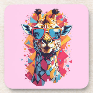 Dessous-de-verre Portrait de girafe de style graffiti-58567