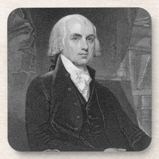 Dessous-de-verre Portrait de James Madison, gravé par William A. (Devant)