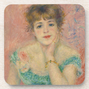 Dessous-de-verre Portrait de l'actrice Jeanne Samary, Auguste Renoi