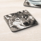 Dessous-de-verre Portrait de loup (Côté gauche)