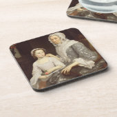 Dessous-de-verre Portrait de Madame pluse âgé et d'une jeune fille (Côté gauche)