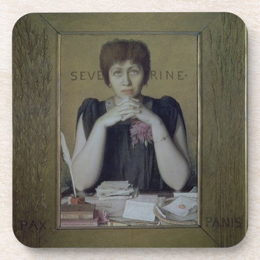 Dessous-de-verre Portrait de Severine (Caroline Remy) (1855-1929) ( (Devant)
