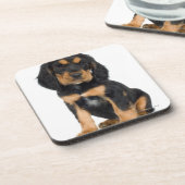 Dessous-de-verre Portrait de studio de chiot de rottweiler (Côté gauche)