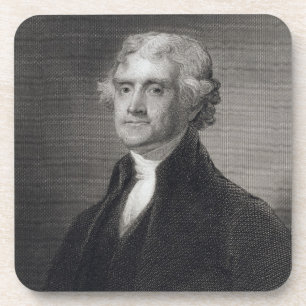Dessous-de-verre Portrait de Thomas Jefferson, gravé par le Br de