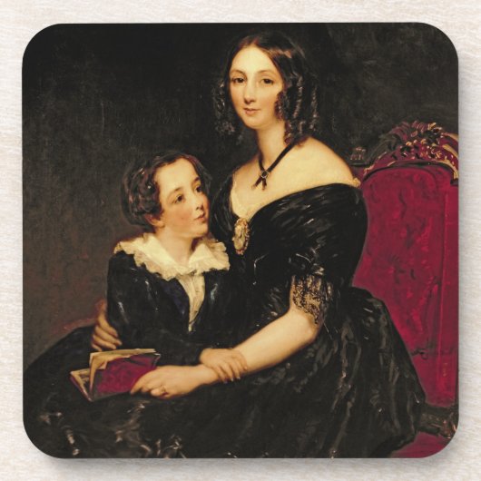 Dessous-de-verre Portrait d'Eliza Boardman et son fils, Robert, 18 (Devant)