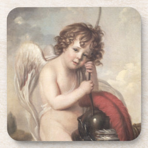 Dessous-de-verre Portrait d'Oswald principal Fawcett comme cupidon