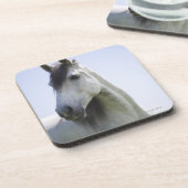 Dessous-de-verre portrait du cheval blanc (Côté gauche)