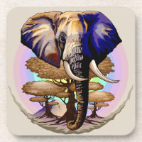 Portrait surréaliste de l'éléphant africain