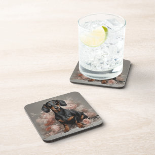 Dessous-de-verre Portraits de races de chiens de fleurs 2