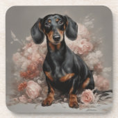 Dessous-de-verre Portraits de races de chiens de fleurs 2 (Devant)