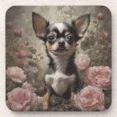 Dessous-de-verre Portraits de races de chiens de fleurs 9 (Devant)