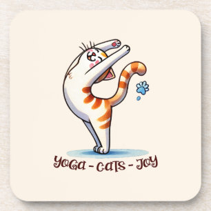 Dessous-de-verre Pose de Yoga de chat - Yoga - Chats - Joie