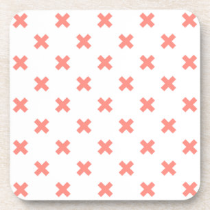 Dessous-de-verre Poser les points de croix sur blanc