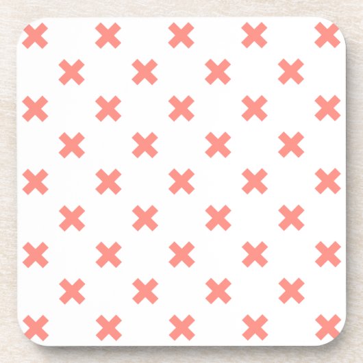 Dessous-de-verre Poser les points de croix sur blanc (Devant)