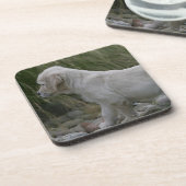 Dessous-de-verre Position de chiot de golden retriever (Côté gauche)