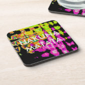 Dessous-de-verre Poster d'art Abstrait Neon Glitch Imprimer (Côté gauche)