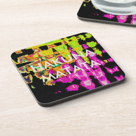 Dessous-de-verre Poster d'art Abstrait Neon Glitch Imprimer (Côté gauche)