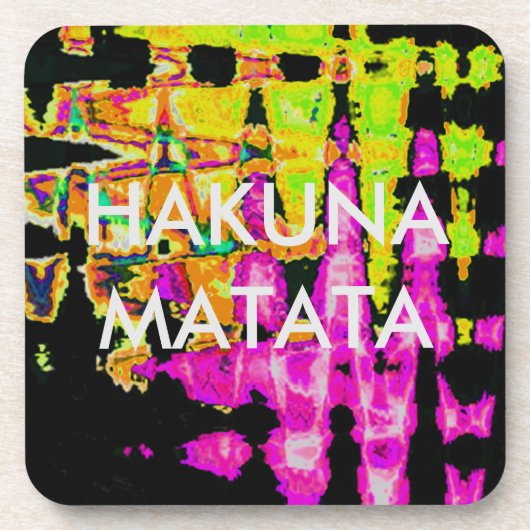 Dessous-de-verre Poster d'art Abstrait Neon Glitch Imprimer (Devant)