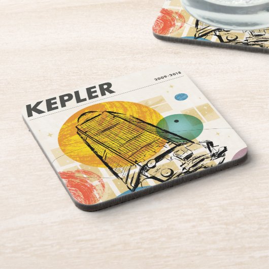 Dessous-de-verre Poster du télescope spatial Kepler. (Côté gauche)