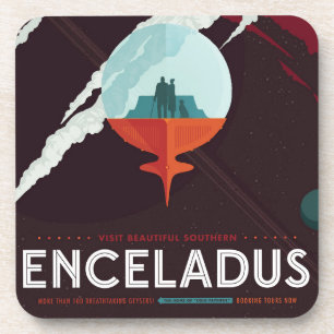 Dessous-de-verre Poster Espace Rétro Mission Cassini À Saturne