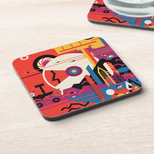 Dessous-de-verre Poster spatial Retro - Programme d'exploration de  (Côté gauche)