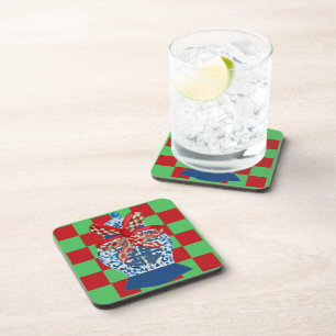 Dessous-de-verre Pot à gingembre bleu de Noël
