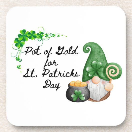 Dessous-de-verre Pot of Gold for St Patricks Day on a  (Devant)
