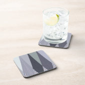 Dessous-de-verre Pots Chevron Gris Cendré Imprimer (Côté Droit)