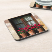 Dessous-de-verre Pots de fleurs de fenêtres dans le village (Côté gauche)