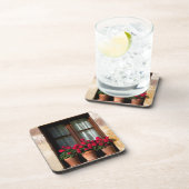 Dessous-de-verre Pots de fleurs de fenêtres dans le village (Côté Droit)