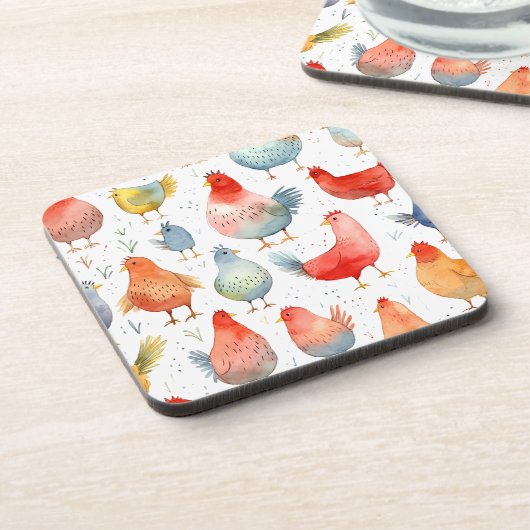 Dessous-de-verre Poulets d'élevage (Côté gauche)