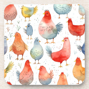 Dessous-de-verre Poulets d'élevage