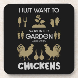 Dessous-de-verre Poulets Et Jardinage