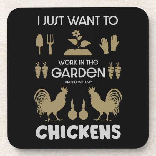 Dessous-de-verre Poulets Et Jardinage (Devant)