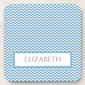 Dessous de verre pour boisson à chevron simple ble (Devant)