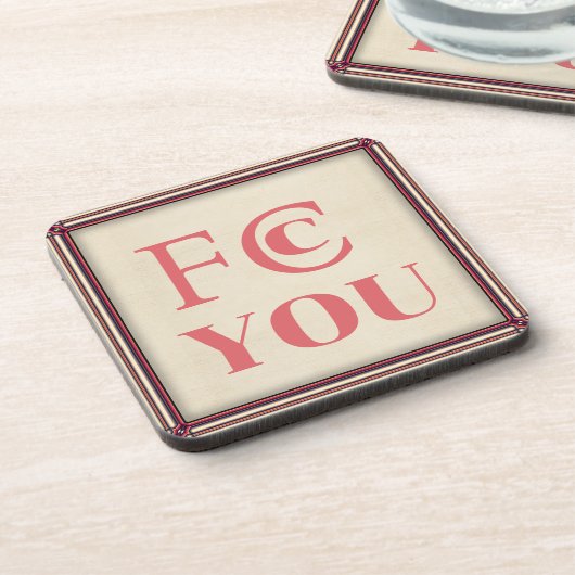 Dessous de verre pour boisson FCC YOU (Côté gauche)