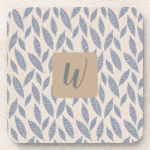 Dessous de verre pour boisson Monogram Blue Botani (Devant)